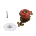 thumbnail image 2 of Fairnull Ceramic Door Knob Solid Construction Multi-Layer Electroplating Punch-Free Vintage Multi-Color Ceramic Knob with Screw for Cabinets Cupboards Drawers, 2 of 8