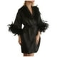 thumbnail image 2 of Batas Bata de mujer Bata de plumas Maquillaje de boda Bata de dama de honor Camisón de mujer, 2 of 9