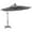 Dark Grey, variant on Outsunny 10ft Outdoor Cantilever Umbrella with Solar Lights, Banana Umbrella with Adjustable Angle for Patio, Backyard, Navy Blue