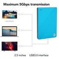 Ultra Slim Portable External Hard Drive, Portable Memory USB3.0 External Hard Drive, SSD