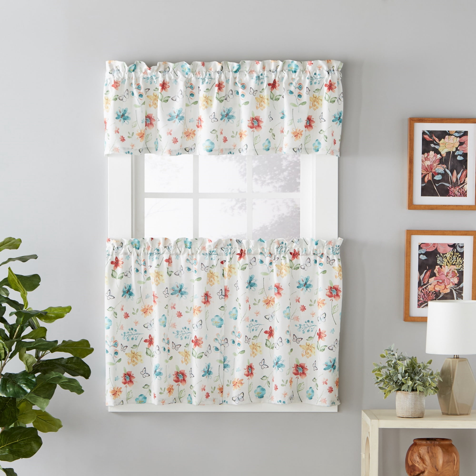 SKL Home Floral Dance Window Curtain Tier Pair