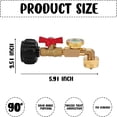 thumbnail image 3 of Clearance! beishanbush Qcc1 Propane Elbow Adapter with Propane Tank Gauge 90 Propane Adapter with On Off Control for Camping Grill 1Lb Bottle Tank 20 40Lbs Cylinder One Size Yellow, 3 of 8