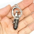 thumbnail image 3 of Cat Moon Star Pendant Natural Crystal Chakra Hexagonal Pointed Quartz Gift Reiki, 3 of 6