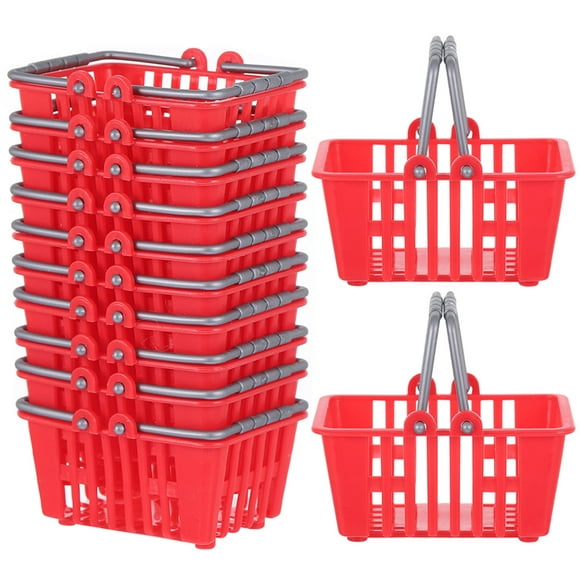12Pcs Mini Shopping Basket Mini House Shopping Basket Ornament Kids Shopping Basket Toy