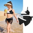 thumbnail image 2 of SHenli Girls Swimsuits Size 14-16 Ruffle Modest Bikini Spaghetti Strap Tankini with Shorts 3 Piece Girl Bathing Suit Tropical Floral Summer Girl's Swimwear, 2 of 7