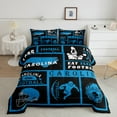 thumbnail image 2 of Erosebridal Twin Football Comforter Set for Fan,Rugby Bedding Set,Football City Down Comforter,Sports Reversible Bed Set with 1 Pillowcase for Bedroom(Carolina), 2 of 7