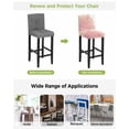 thumbnail image 3 of Pink Gold Bar Stool Covers Set of 6, Boho Modern Abstract Minimalist Aesthetic Flower Stretch Bar Chair Covers with Backs, Removable Pub Counter Height Chair Cover for Kitchen Dining Room Cafe, 3 of 7