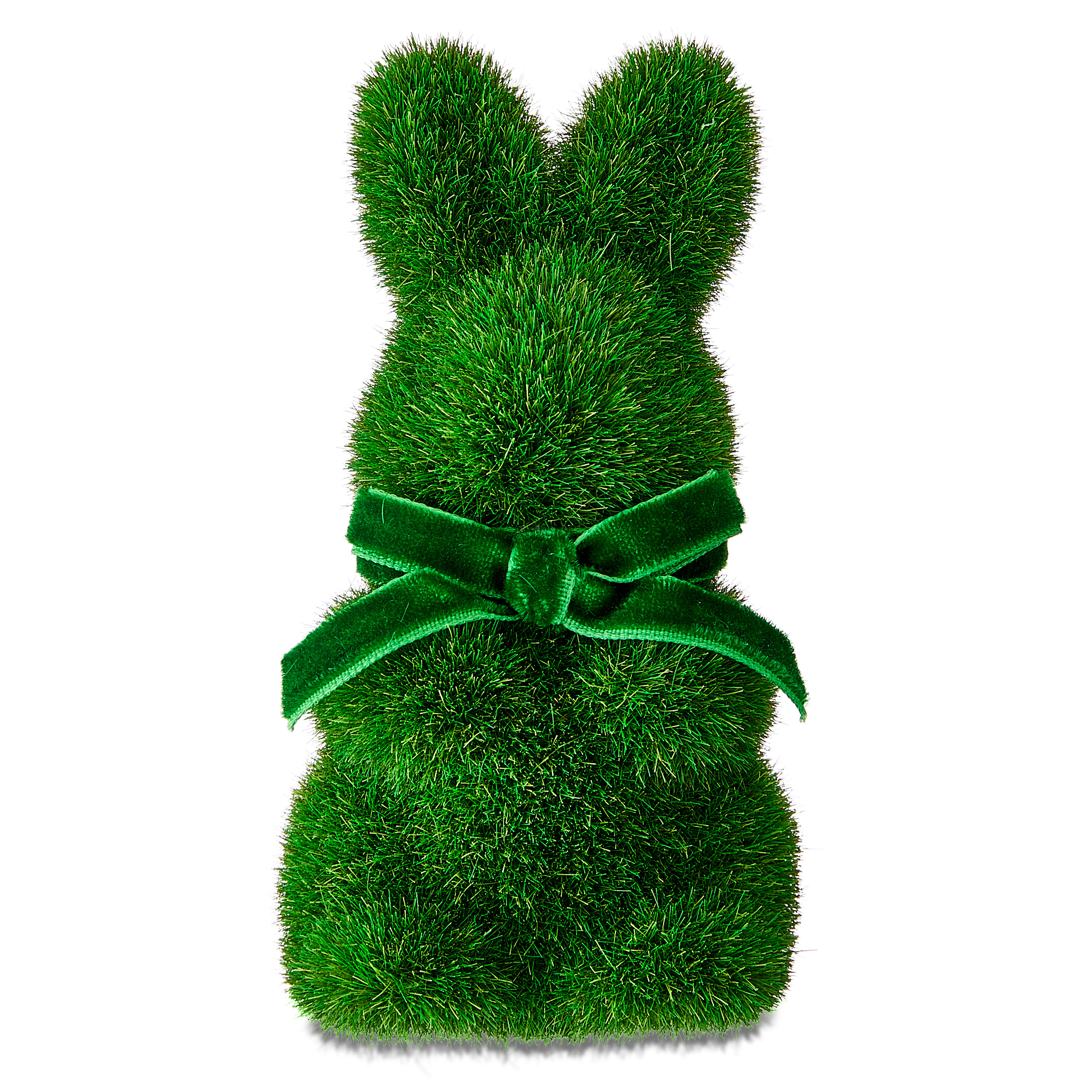 Flocked Bunny Decorations, Green, 6 Count, Easter by Way To Celebrate