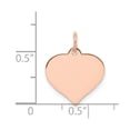 thumbnail image 2 of FJC Finejewelers 14 kt Rose Gold Heart Disc Charm 18 mm x 14 mm, 2 of 6