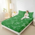 thumbnail image 4 of jejeloiu Kawaii Dinosaur Full Size Sheets,Cartoon Dino Bed Sheets,Green White Sheet Sets For Girls Kids,Breathable Home Decor,4 Pieces, 4 of 7