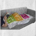 thumbnail image 6 of Live Laugh Love Soft Flannel Fleece Blanket, Lifestyle Message in Vibrant Tones Joyful Life Philosophy Wise Words Design, Cozy Plush for Indoor and Outdoor Use, 70" x 90", Multicolor, by Ambesonne, 6 of 6