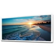 thumbnail image 2 of Designart "Sunset Horizon Tranquil Shores Beach IV" Extra Large Coastal Framed Wall Art - Coastal Yellow Coastal Beach Entryway Framed Wall Art, 2 of 6