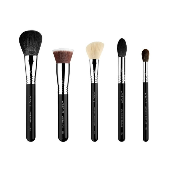 Sigma Beauty Makeup Brush Set â Set of 5 Classic Makeup Brushes for Full Face, Professional Makeup Brushes for Foundation, Concealer, Blush/Powder, Contour, and Highlight (5 pcs)