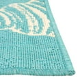 thumbnail image 4 of Unique Loom Outdoor Coastal Collection Area Rug - Bodrum (7' 10" Square Teal/Ivory), 4 of 9