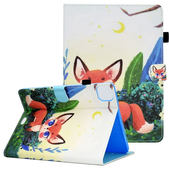 Wallet Case for iPad Pro 11 inch (3rd Gen 2021),Air 4 10.9" Case 2020, Allytech PU Leather and TPU Full Protection Stand Auto Sleep Wake Magnetic Closure Case for iPad Pro 11 2020/2018, Cute Fox
