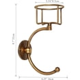 thumbnail image 2 of ABPETE C-Shaped Towel Ring with Top Storage Basket – Unique Space-Saving Wall Mount Holder for Towels, Candles, Plants & Toiletries, Decorative Metal Accent for Bathroom or Kitchen, 2 of 8