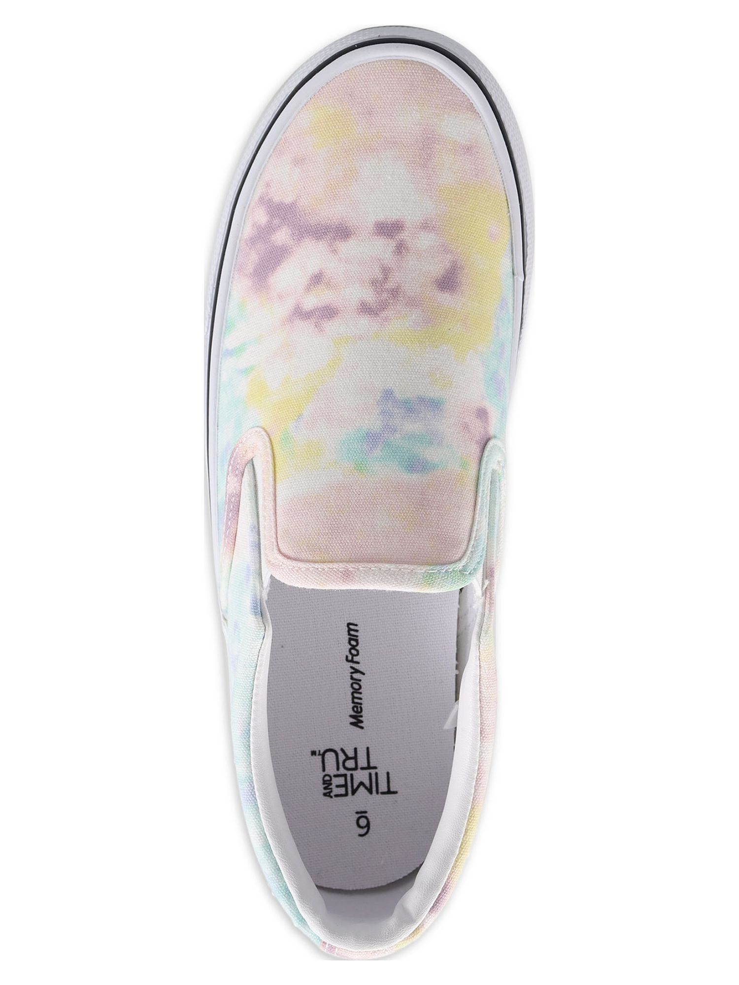 Time and Tru Women's Twin Gore Slip On Sneakers, Sizes 6-11