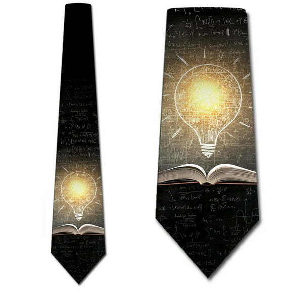 Education Ties Mens Book Math Equation Necktie by Three Rooker