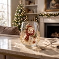 thumbnail image 4 of Christmas Stemless Wine Glasses, Embossed Holiday Tumbler Cups for Party, Festive Table Decor, 4 of 5