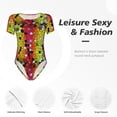 thumbnail image 6 of Daiia Colorful Tie Dye Stained Glass 1 Women'S Crew Neck Short Sleeve Slim Fit T Shirts Tops Basic Bodysuit Leotard Clothing-Large, 6 of 9
