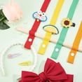 thumbnail image 4 of 1set Hanging Hair Pin Storage Frame Hair Bow Holder with Plastic Hook Wooden Sticks & Polyester Ribbon Rectangle Colorful 3.1~89x1.4~2.2x0.2~1.4cm 9pcs/set, 4 of 5