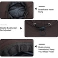 thumbnail image 4 of Muryobao Men Sun Hat Summer Wide Brim UPF 50+ Breathable Boonie Hats Waterproof Foldable Safari Cap Coffee, 4 of 7