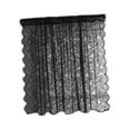 thumbnail image 3 of Cortina de encaje 1 Panel Instalación fácil Romántica Cortina Floral Corta Ventana Drapeada para el balcón de la puerta Puerta del hotel de verano Negro 100x150, 3 of 8