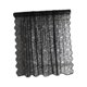 thumbnail image 3 of Cortina de encaje 1 Panel Instalación fácil Romántica Cortina Floral Corta Ventana Drapeada para el balcón de la puerta Puerta del hotel de verano Negro 100x150, 3 of 8