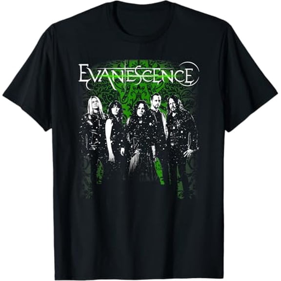 Evanescence Band Photo Green Unisex T-Shirt For Fan