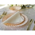 thumbnail image 5 of " OCCASIONS " 200pcs set (25 Guests)-Vintage Wedding Party Disposable Plastic Plates -25 x 10.25'' + 25 x 7.5'' +Silverware +Gold rim Cups +Napkins (Blossom Blush & Gold), 5 of 9