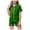 style-01 Green, variant on Gubotare Toddler Pajamas for Girls Summer Girls Satin Pajamas Summer Short Sleeve Button Down Nighty PJS 2PCS Sleepwear Set Size 6-7 (Green,6-7 Years)