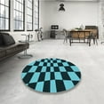 thumbnail image 3 of Ahgly Company Indoor Square Patterned Deep Teal Green Area Rugs, 7' Square, 3 of 6
