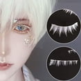 thumbnail image 2 of Fashion White False Eyelashes,Cosplay Makeup Natural Long Eyelashes Extension Cross Strip Fake Eye Lashes Makeup Tools(lower eyelashes), 2 of 7