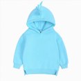 thumbnail image 4 of KPOPLK Toddler Boys Fleece Hoodies 6 9 12 18 Months 2T 3T Boy Long Sleeve Pullover Basic Solid Hooded Sweatshirts Sky Blue Size 3-4 Years, 4 of 4