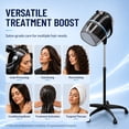 thumbnail image 3 of SuperDeal Adjustable Hooded Hair Dryer, Freestanding 1300W Rolling Bonnet Dryer with Temperature Control, Black, 3 of 8