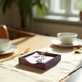 thumbnail image 5 of Decozen Napkin Holder in Solid Wood Brown Finish with Metal ornament in Gold finish, 5 of 9