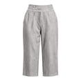 thumbnail image 7 of RQYYD Women's High Waist Button Detail Capri Pants Straight Leg Casual Summer Cropped Trousers with Pockets, 7 of 7
