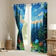 thumbnail image 3 of Castle Fairy Happy Camping Blackout Curtains Set of 2 (38x54 Each),Smoky Jungle Curtains and Drapes,Music Guitar Living Room Curtains,Breathable Adventure Home Decor, 3 of 6