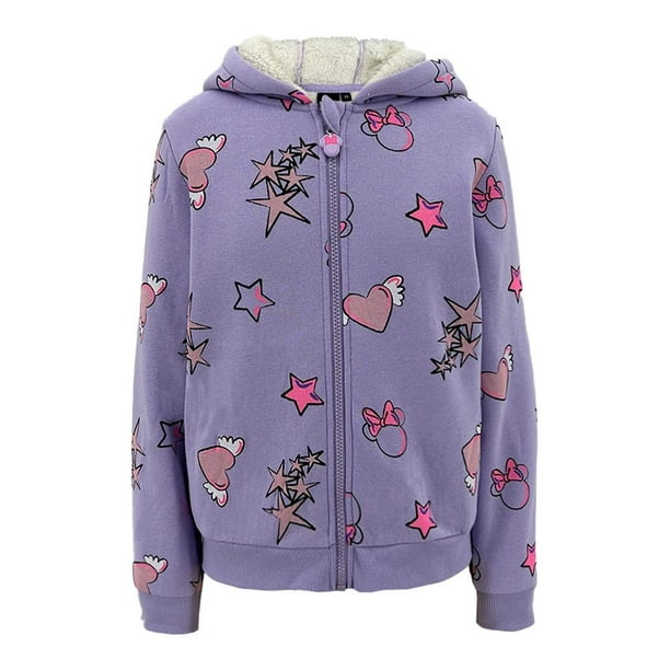 Sudadera Minnie Mouse Para Niña Talla 10 Color Lila