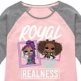 thumbnail image 3 of LOL OMG! Fashion Dolls - Royal Realness - Toddler & Youth Girls Raglan Graphic T-Shirt, 3 of 5