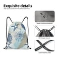 thumbnail image 4 of Saiise Algae Corals and Seashells Pattern Sports Drawstring Backpack - String Swim Gym Bag with Wet Proof Pocket for Women&Men-Medium, 4 of 6