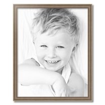ArtToFrames 24x30 Inch Aged White Gold Picture Frame, This Silver Wood Poster Frame is Great for Your Art or Photos, Comes with 060 Plexi Glass (2036)