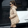 thumbnail image 4 of Lindreshi Winter Coats for Women Plus Size Clearance Fashion Solid Women Casual Thicker Winter Slim Coat Overcoat, 4 of 8
