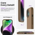 thumbnail image 5 of Compatible with iPhone 14 Case 6.1, Slim Liquid Silicone 3 Layers Full Phone Covered Soft Gel Rubber Case Protective Phone Cover 6.1 Inch-Light Brown, 5 of 12