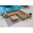 thumbnail image 7 of Laguna 4-Piece Eucalyptus Wood Outdoor Patio Conversation Sectional Set w/3-Piece Sectional and Coffee Table, 7 of 7