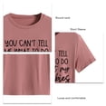 thumbnail image 4 of Camisa informal holgada de manga corta con letras negras para mujer: camiseta de moda y cómoda con letras en oro rosa, 4 of 5