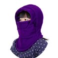 thumbnail image 1 of Kids Hat Solid Color Adjustable Boys Girls Pure Color Drawstring Cap Scarf for Outdoor, 1 of 10