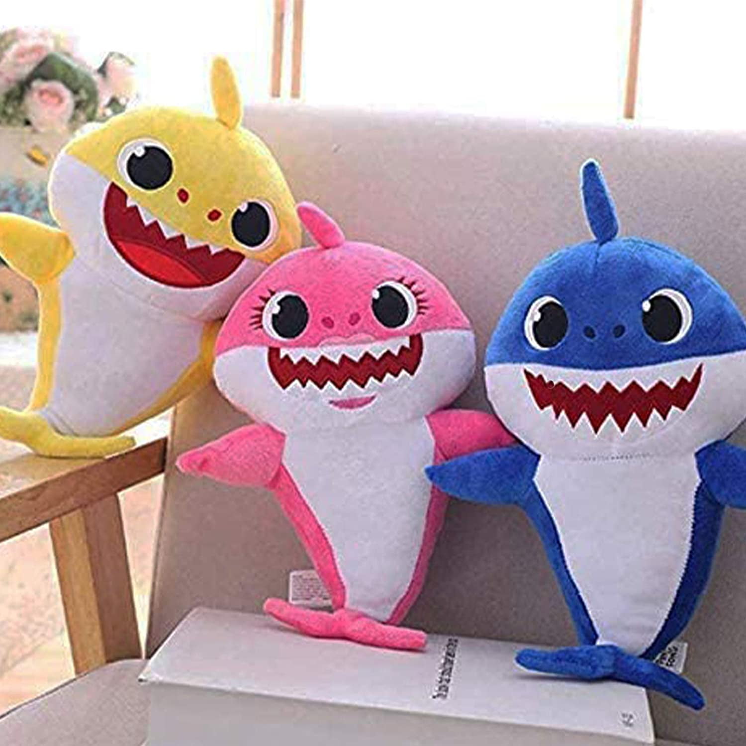 Baby shark light singing plush discount