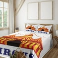 thumbnail image 3 of Ambesonne Circus Fitted & Top Sheet Set with Shams, Old Fashioned Retro Tent, Red Yellow White, 3 of 8