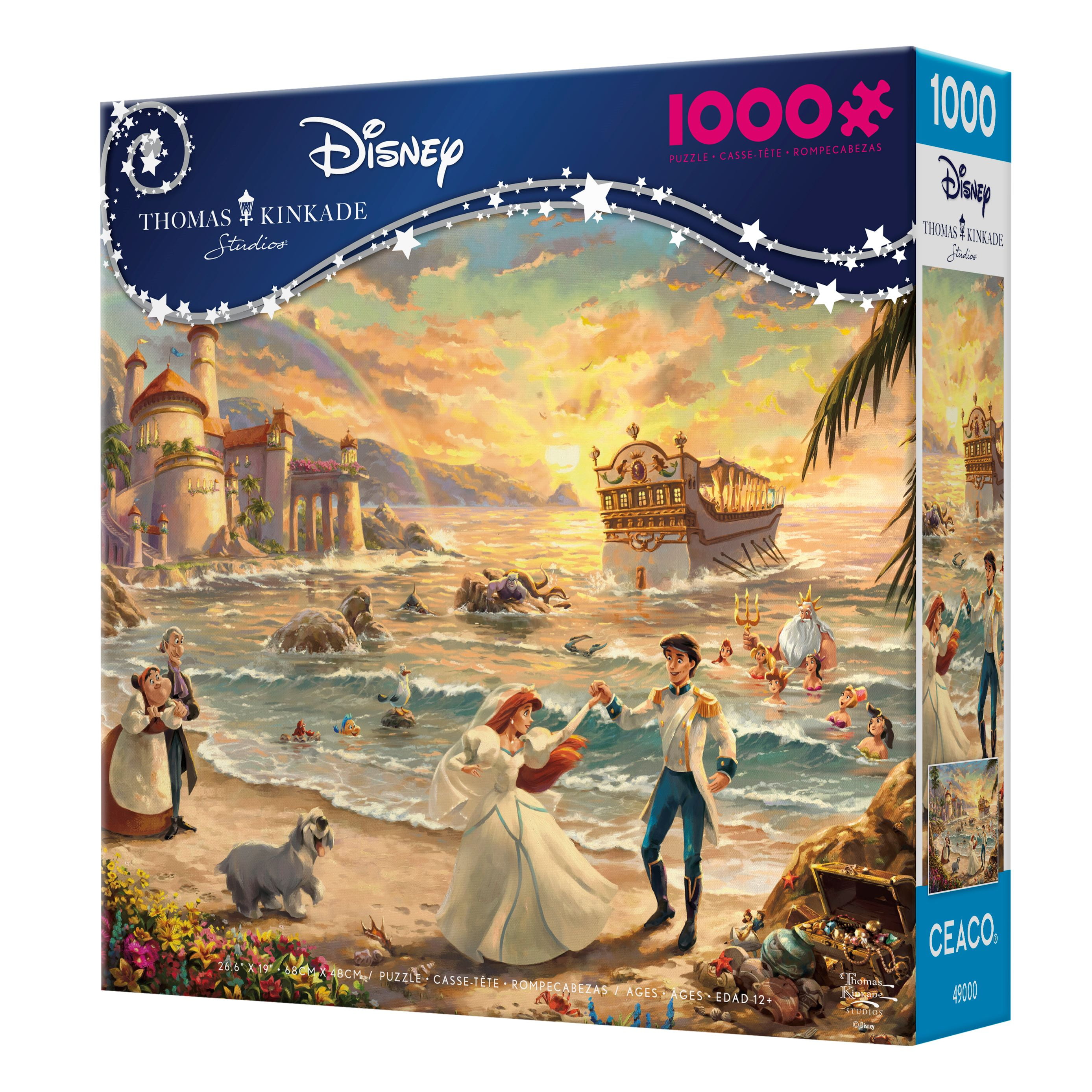 Ceaco 1000 Piece The Little Mermaid Celebration of Love Interlocking Jigsaw Puzzle